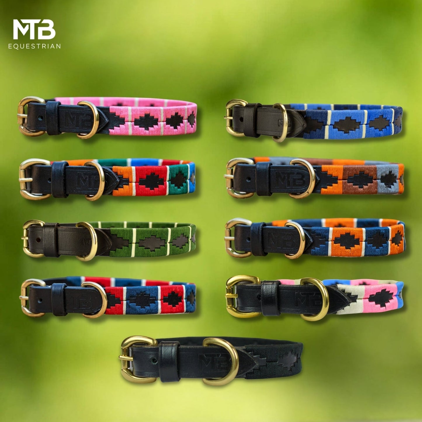 MTB Equestrian - Leren Honden Halsband Polo Zwart - Halsband