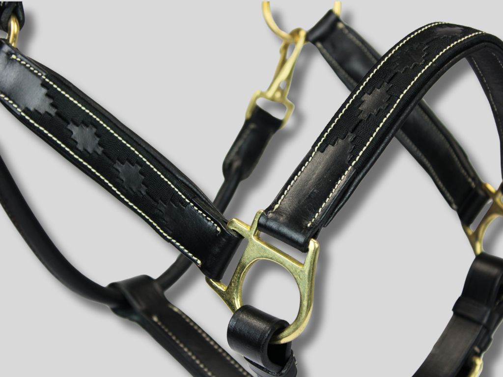 Leren Halster Polo Zwart