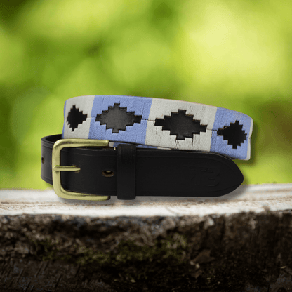 MTB Equestrian - Polo riem Blauw Wit - Riem