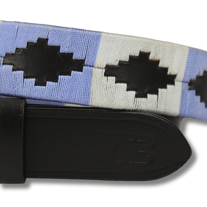 MTB Equestrian - Polo riem Blauw Wit - Riem