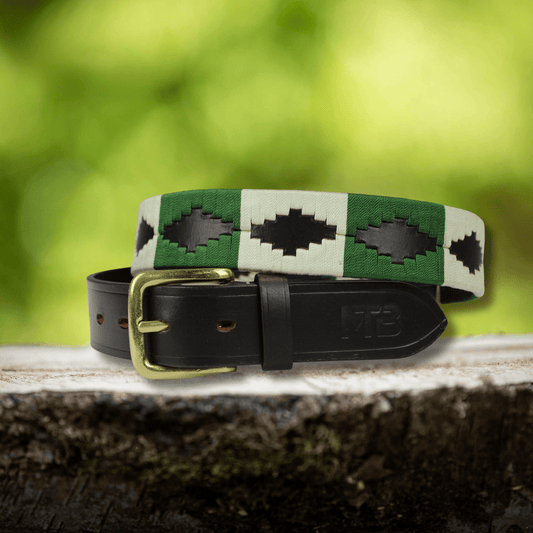 MTB Equestrian - Polo riem Groen Wit - Riem