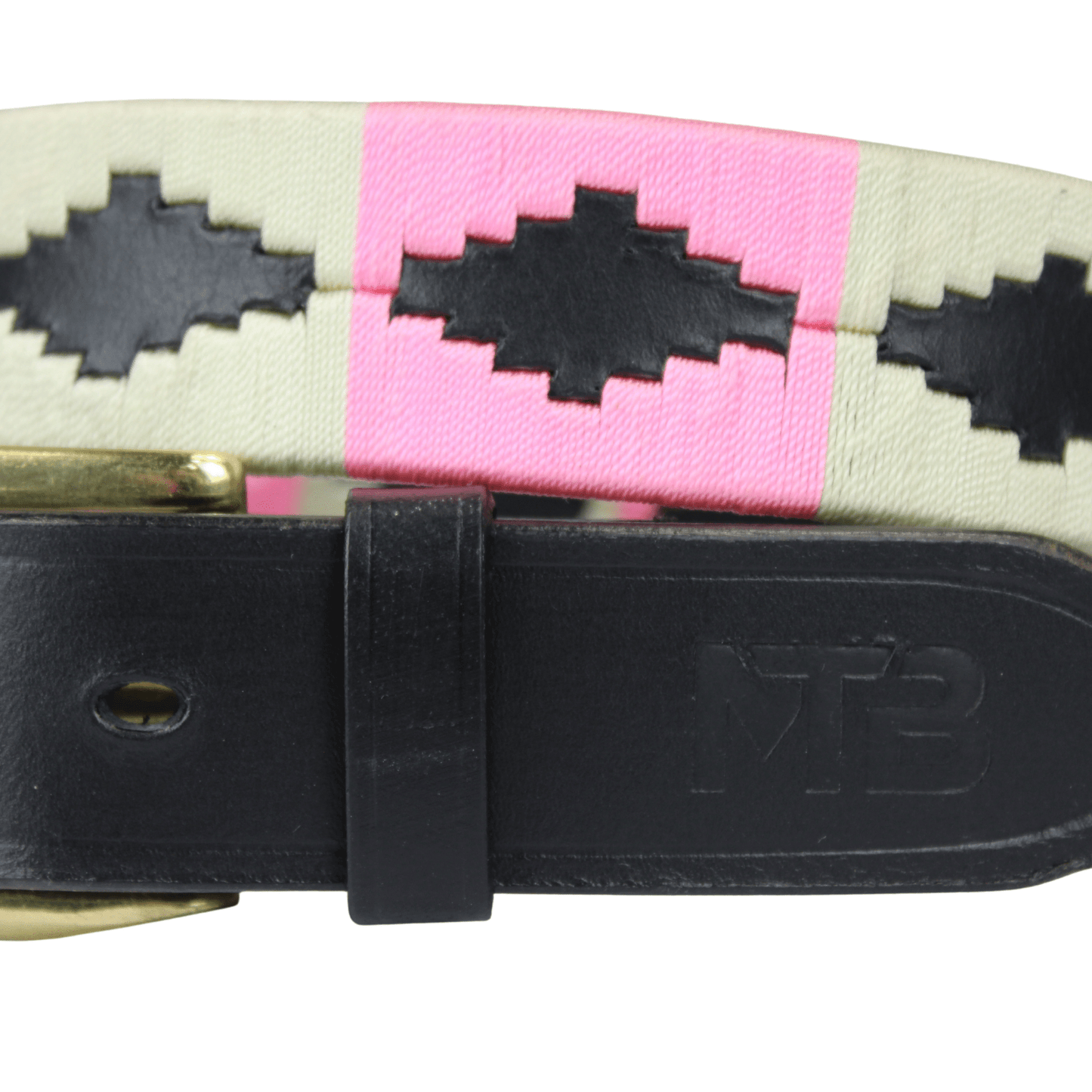 MTB Equestrian - Polo riem Roze Wit - Riem