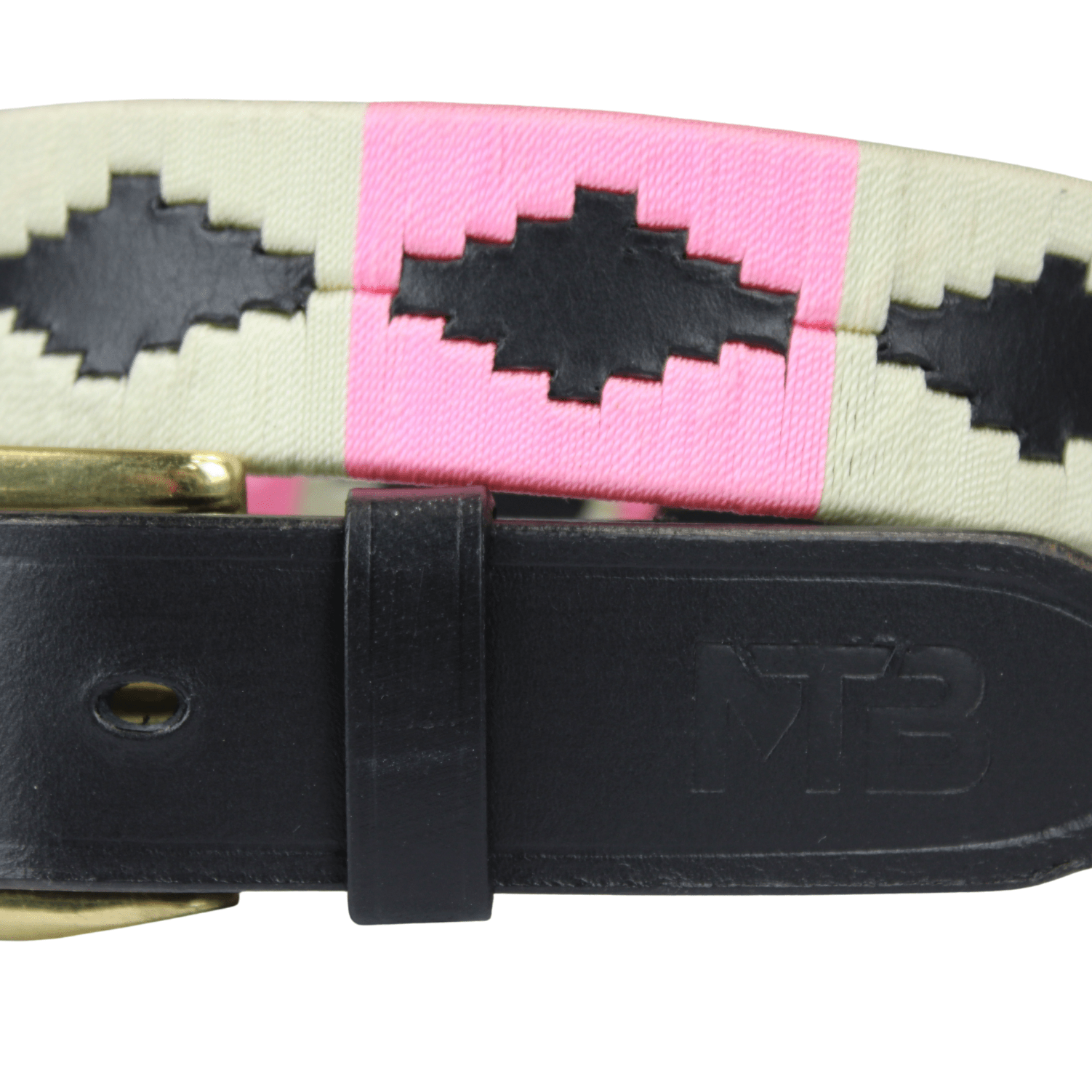 MTB Equestrian - Polo riem Roze Wit - Riem