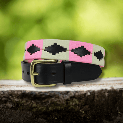 MTB Equestrian - Polo riem Roze Wit - Riem